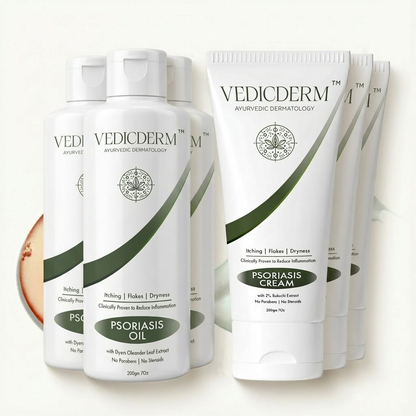 VedicDerm Sensitive Skin Bundle for Psoriasis, Eczema, Atopic Dermatitis