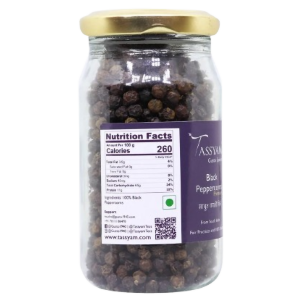 Tassyam Organics Fine Black Peppercorn