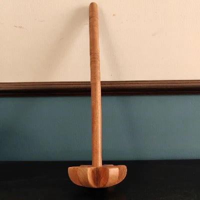 Zishta Neem Wood Churner Single Piece Carved Traditional