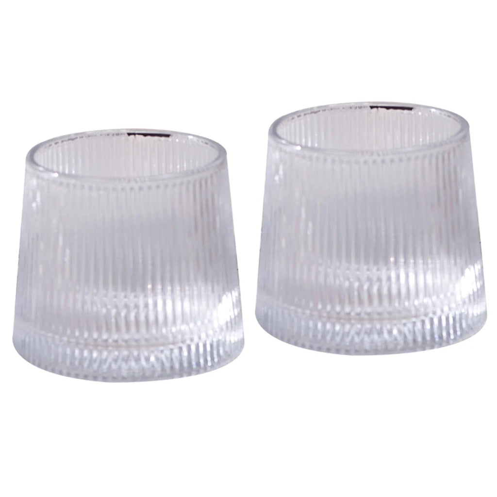 Nestroots Fluted Scotch Glasses Set of 6 Premium Glassware