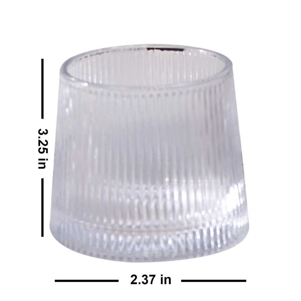 Nestroots Fluted Scotch Glasses Set of 6 Premium Glassware