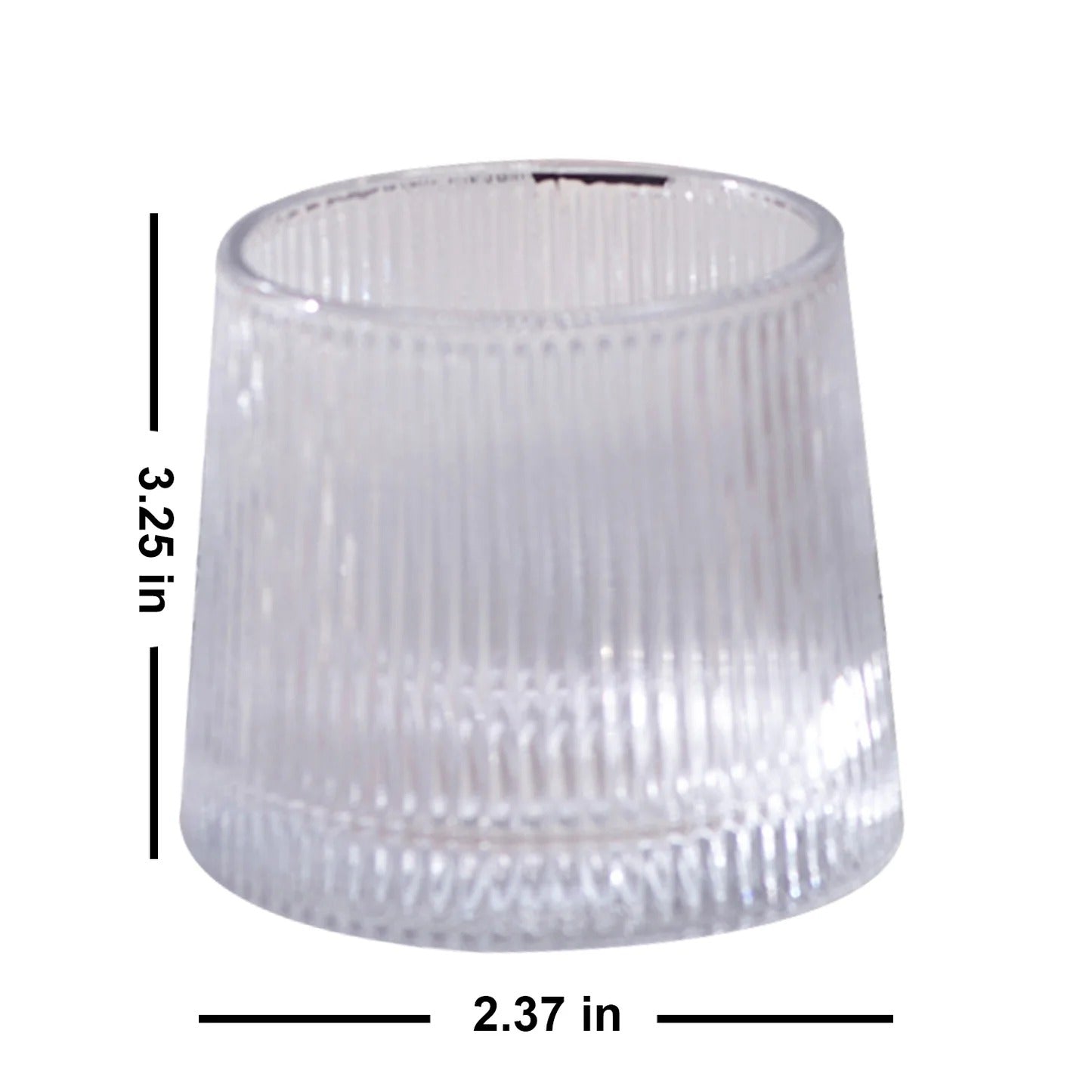 Nestroots Fluted Scotch Glasses Set of 6 Premium Glassware