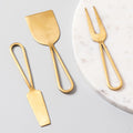 Nestroots Edam Cheese Knives Set of 3 Stainless Steel