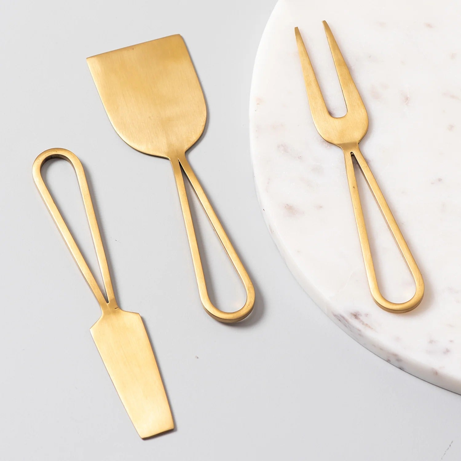 Nestroots Edam Cheese Knives Set of 3 Stainless Steel