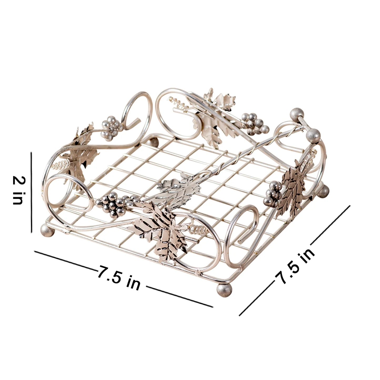 Nestroots Gleam Tissue Holder Silver Modern Design