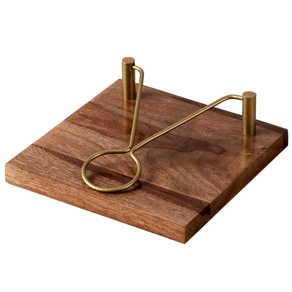 Nestroots The Inseparables Napkin Holder Teak Wood with Metal Handle