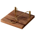 Nestroots The Inseparables Napkin Holder Teak Wood with Metal Handle