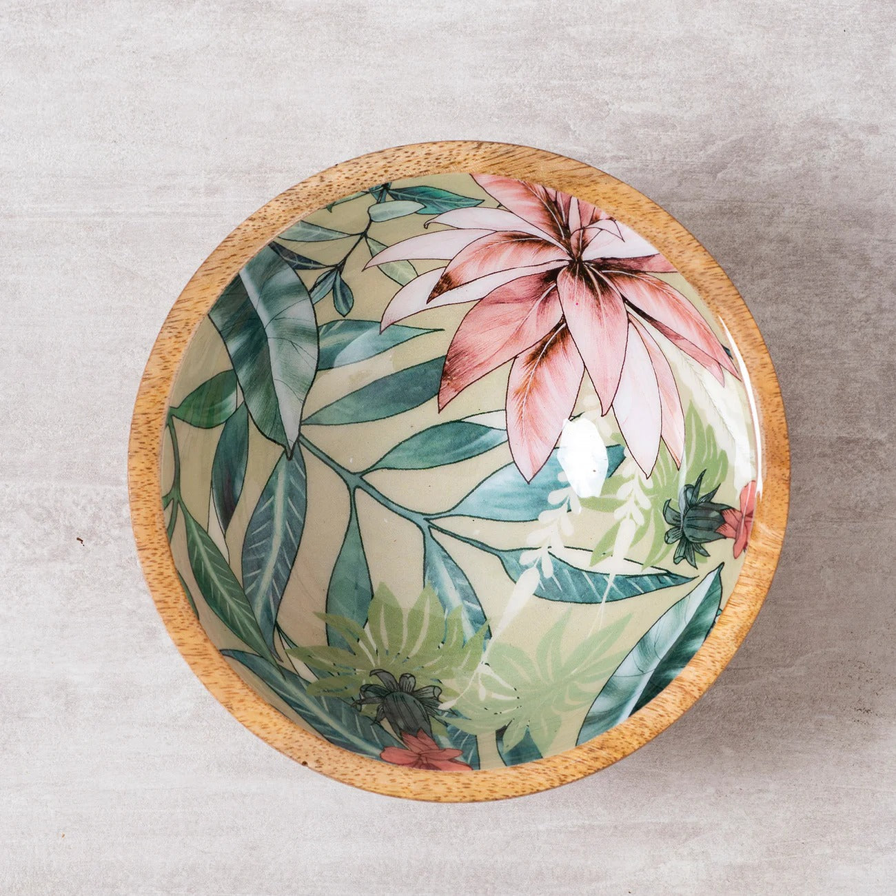 Nestroots Tropical Wooden Mango Wood Serving Bowl Set of 2