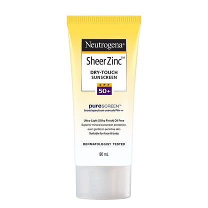 NeutrogenaÂ® Sheer Zinc Dry Touch Sunscreen Lotion PA+++ SPF50+ - 80 ml