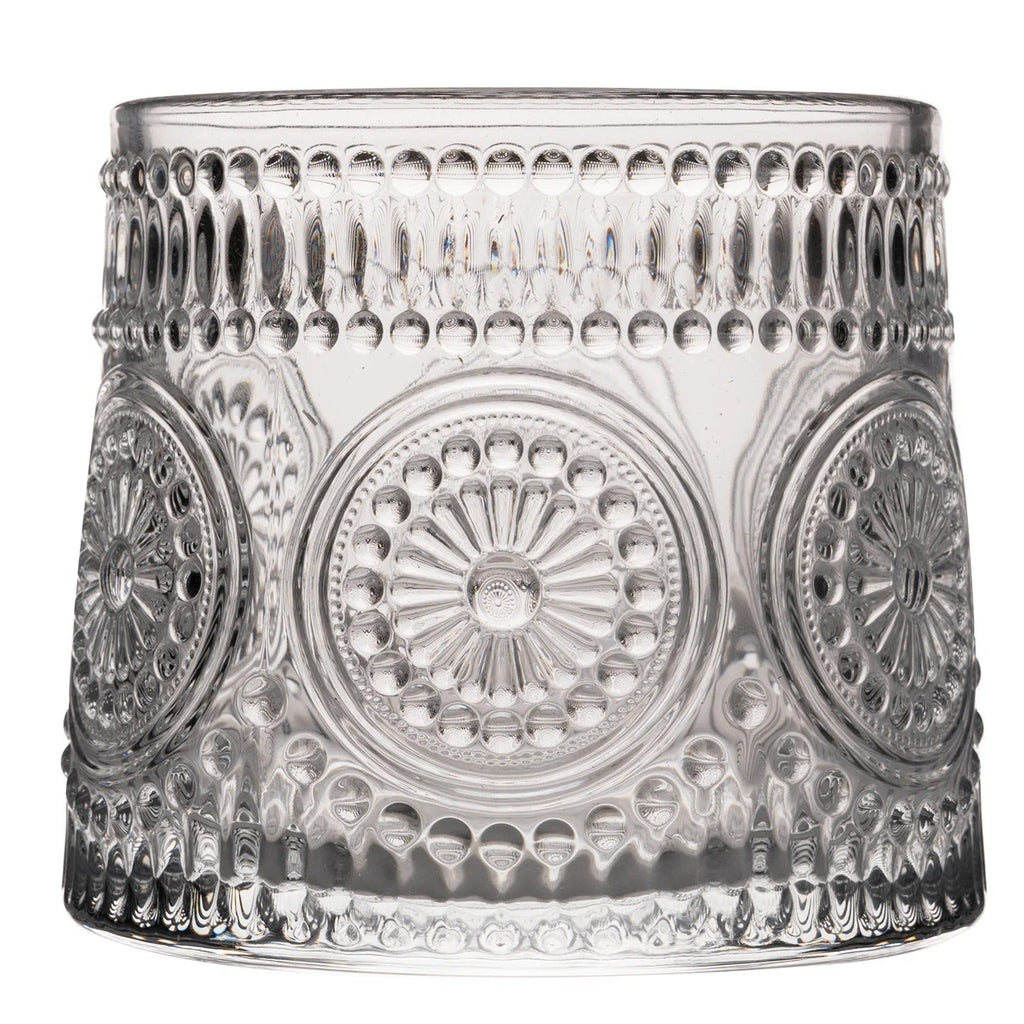 Nestroots Drinking Dancing Glass Set of 4 Embossed Party Tumblers
