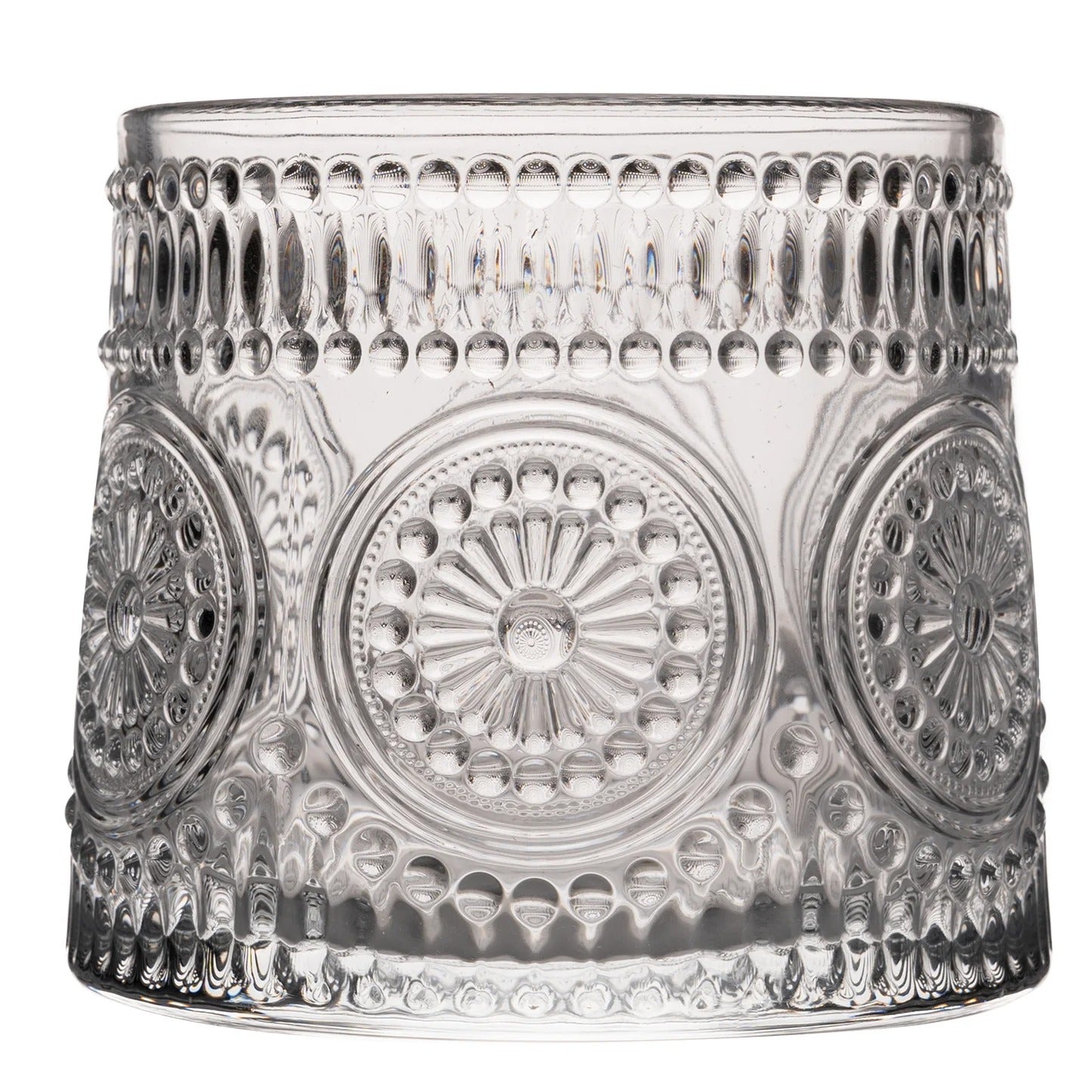 Nestroots Drinking Dancing Glass Set of 4 Embossed Party Tumblers