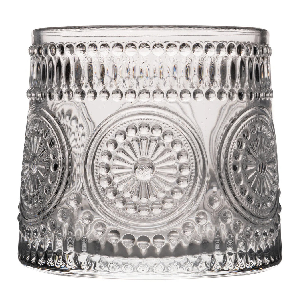 Nestroots Drinking Dancing Glass Set of 4 Embossed Party Tumblers