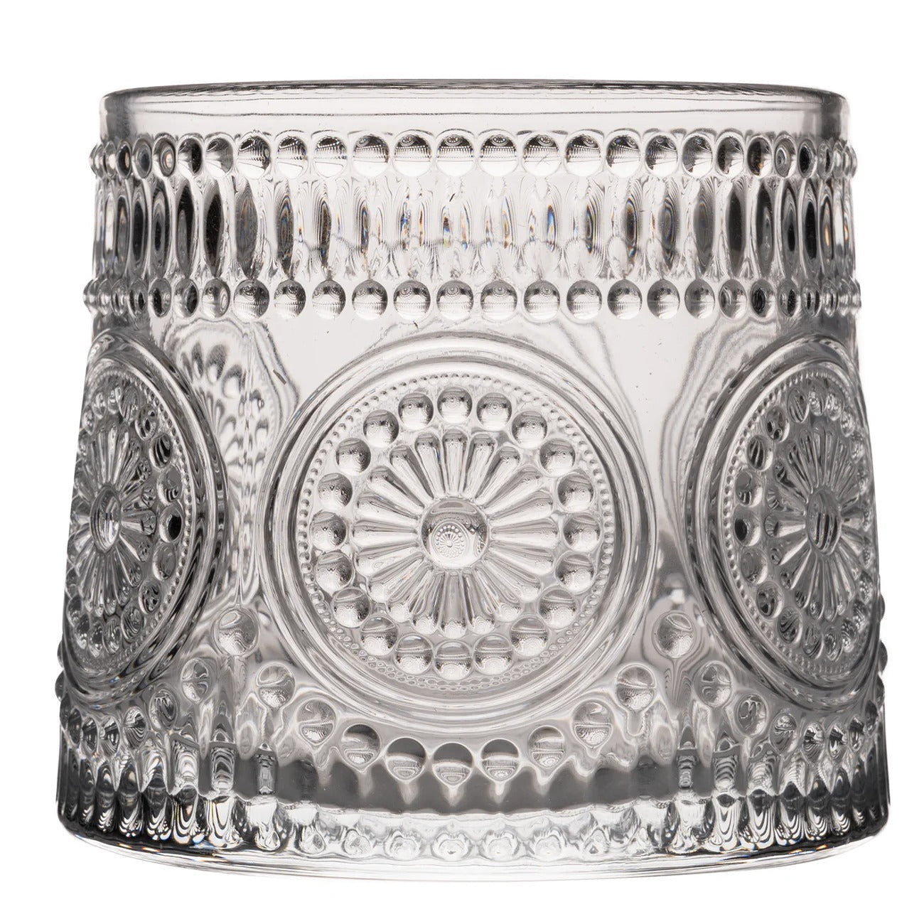 Nestroots Drinking Dancing Glass Set of 4 Embossed Party Tumblers