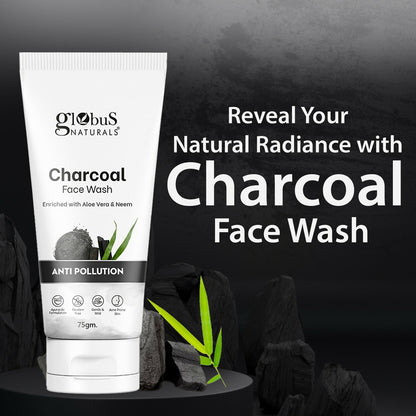 Globus Naturals Anti Pollution Charcoal Face Wash