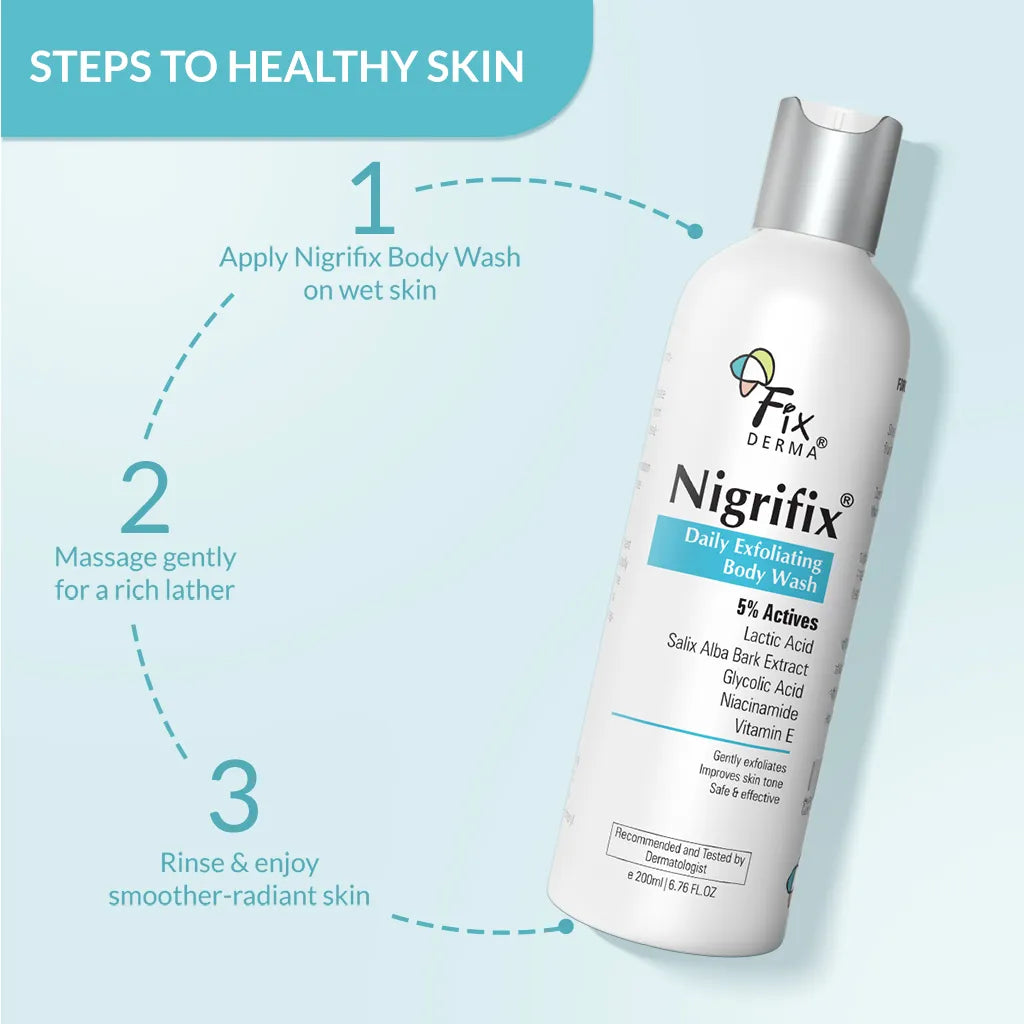 Fixderma Nigrifix Daily Exfoliating Body Wash - 200 ml