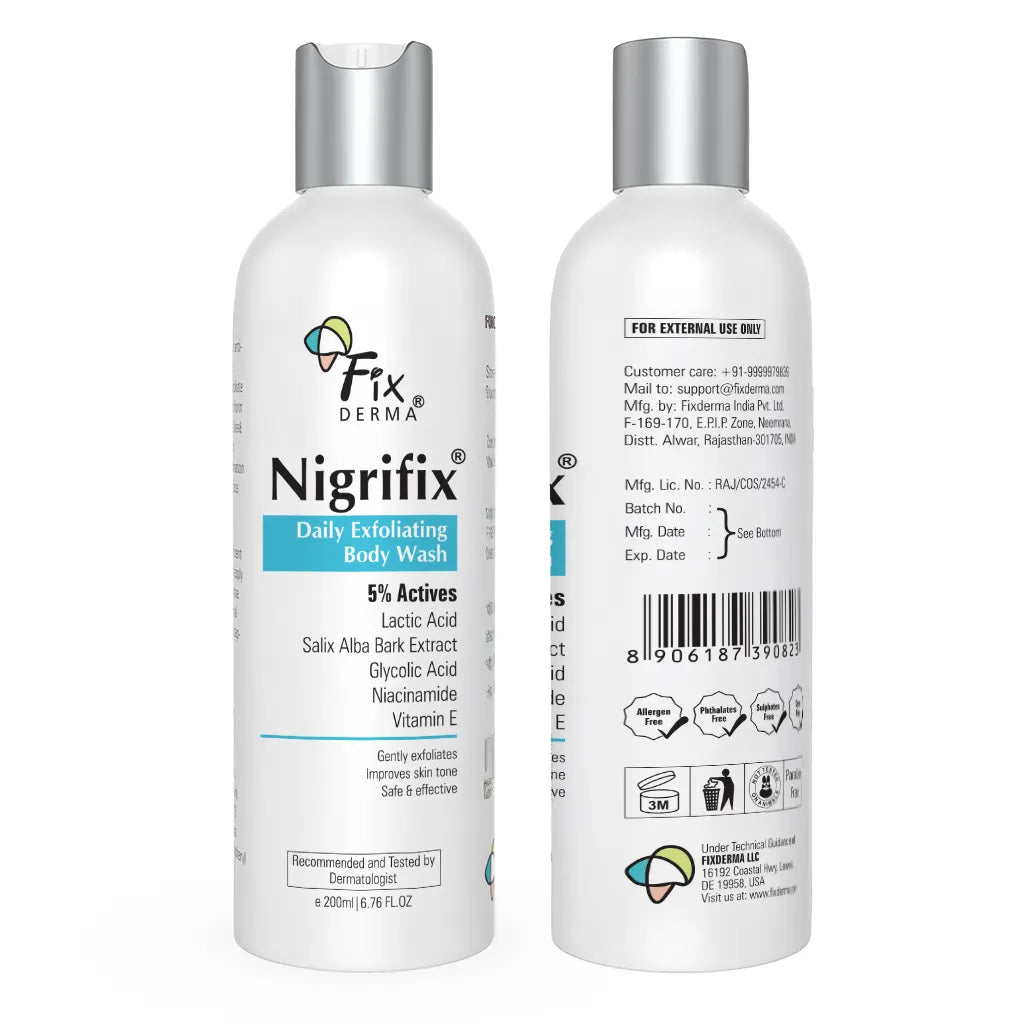 Fixderma Nigrifix Daily Exfoliating Body Wash - 200 ml