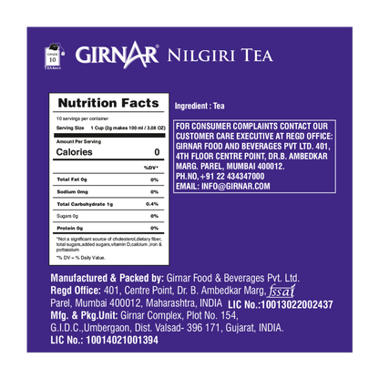 Girnar Single Origin Black Tea Bags - Nilgiri