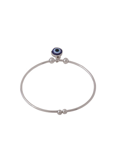 NVR Women Silver-Plated Evil Eye Rakhi With Roli Chawal