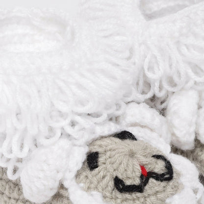 Chutput Kids Woollen Hand Knitted Animal Detailed Booties - Grey