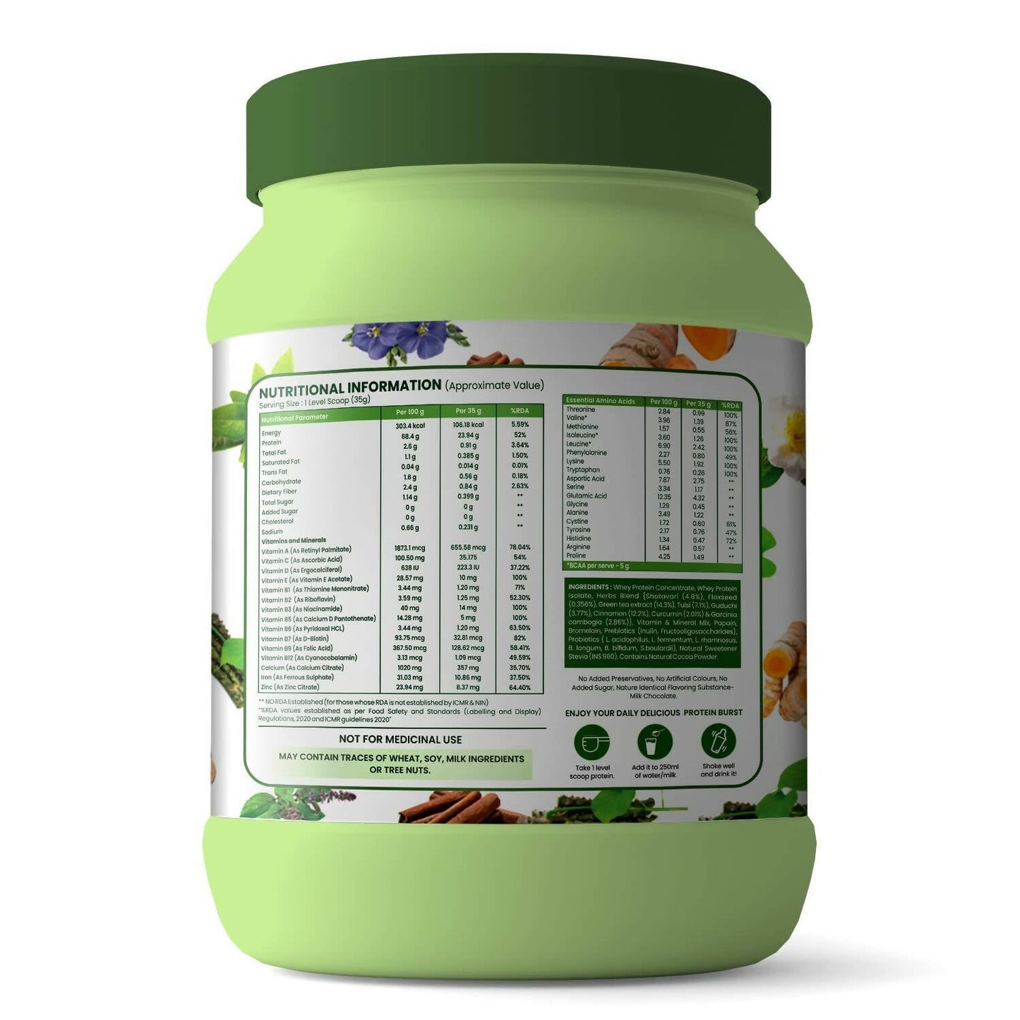 Himalayan Organics Protein Super Herbs Women Powder Chocolate Flavour