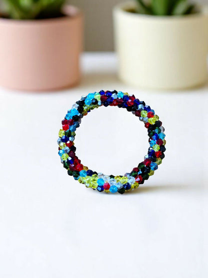 Inhanns Unisex Crystal Bloom – Adjustable Crystal Bead Bracelets - Multi Colour