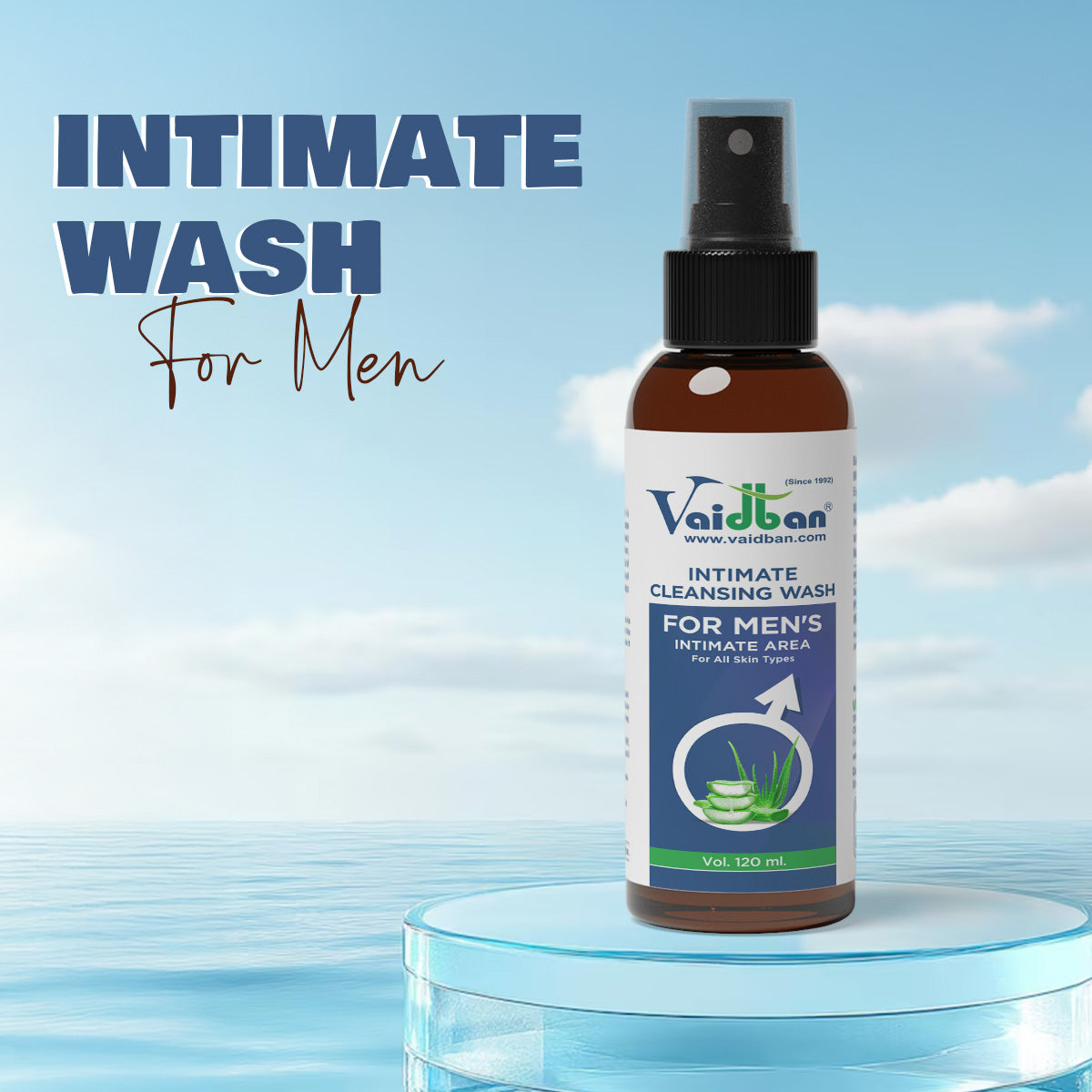 Vaidban Intimate Cleansing Wash for Men - 120 ml