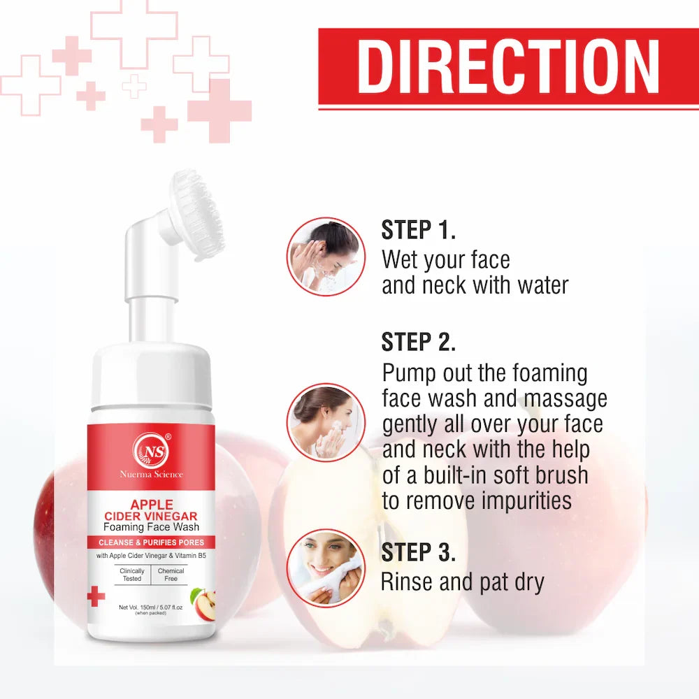 Nuerma Science Apple Cider Vinegar Foaming Face Wash