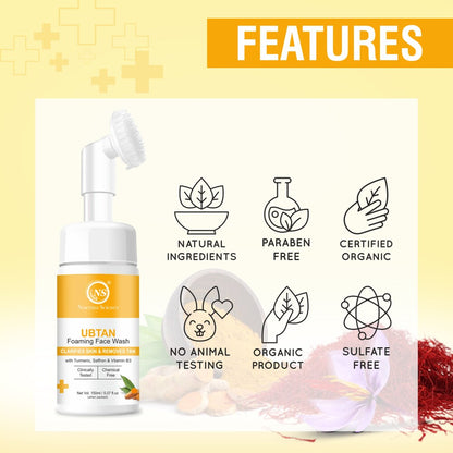 Nuerma Science Ubtan Foaming Face Wash | To Gently Exfoliate & Boost Youthful Skin