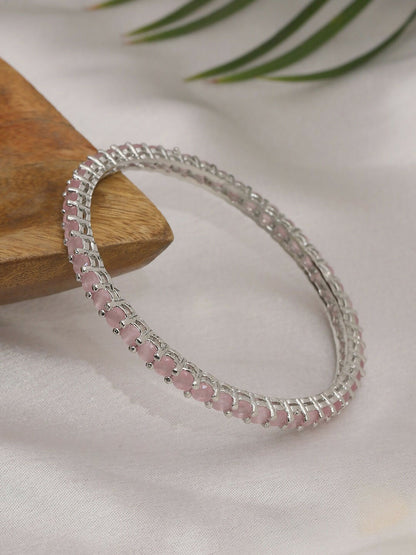 Pink Stone Bangle- Ruby Raang
