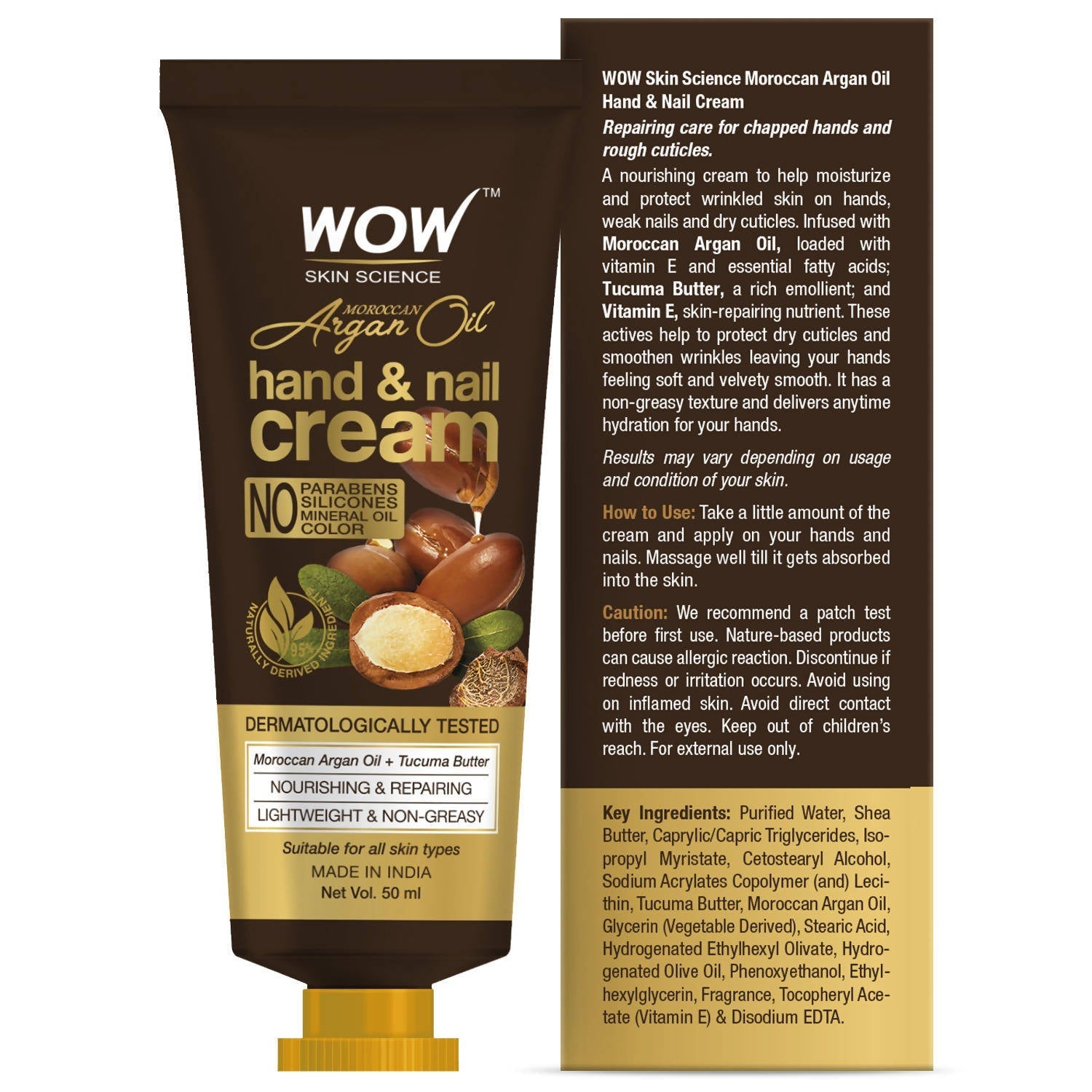 Wow Skin Science Moroccan Argan Oil Hand & Nail Cream - 50 ml