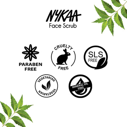 Nykaa Naturals Tea Tree & Neem Detox Face Scrub For Purifying, Acne Control & Clear Skin Glow - Tea Tree & Neem