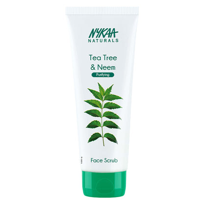 Nykaa Naturals Tea Tree & Neem Detox Face Scrub For Purifying, Acne Control & Clear Skin Glow - Tea Tree & Neem