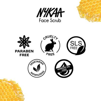 Nykaa Naturals Tea Tree & Neem Detox Face Scrub For Purifying, Acne Control & Clear Skin Glow - Saffron & Honey