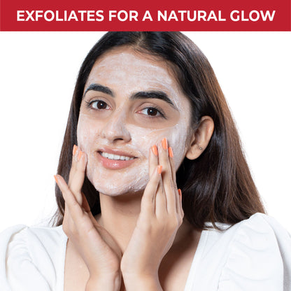 Nykaa Naturals Tea Tree & Neem Detox Face Scrub For Purifying, Acne Control & Clear Skin Glow - Saffron & Honey