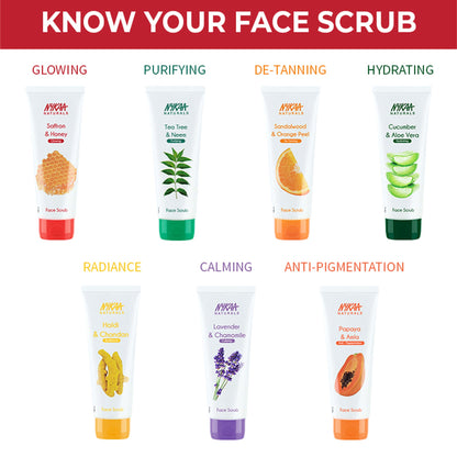 Nykaa Naturals Tea Tree & Neem Detox Face Scrub For Purifying, Acne Control & Clear Skin Glow - Saffron & Honey