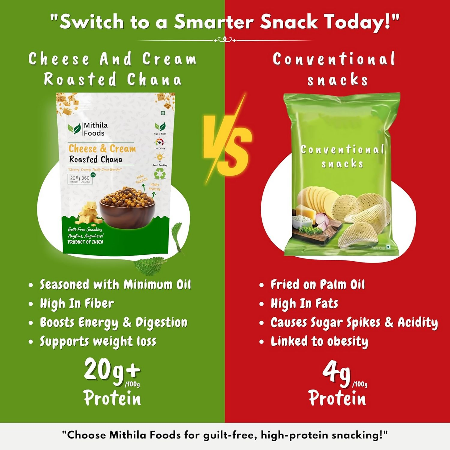 Mithila Foods Cheese & Cream Roasted Chana