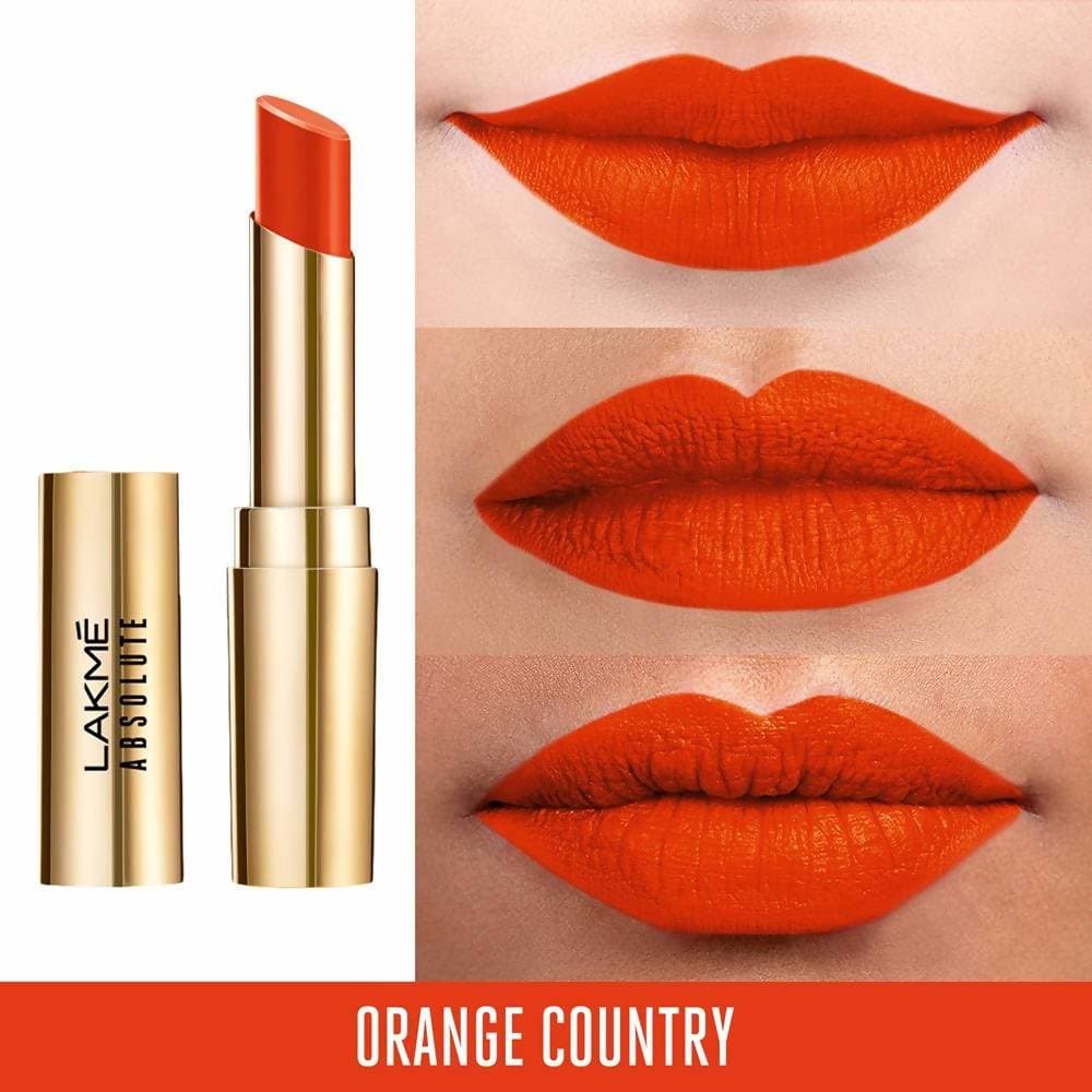 Lakme Absolute Matte Ultimate Lip Color with Argan Oil Orange Country - 3.4 gms