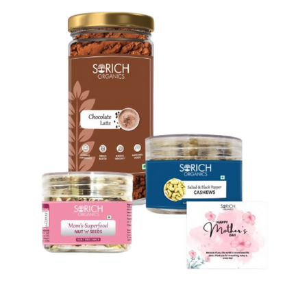 Sorich Organics Mother's Superfood Mix, Chocolate Latte & Salted and Black pepper Cashew