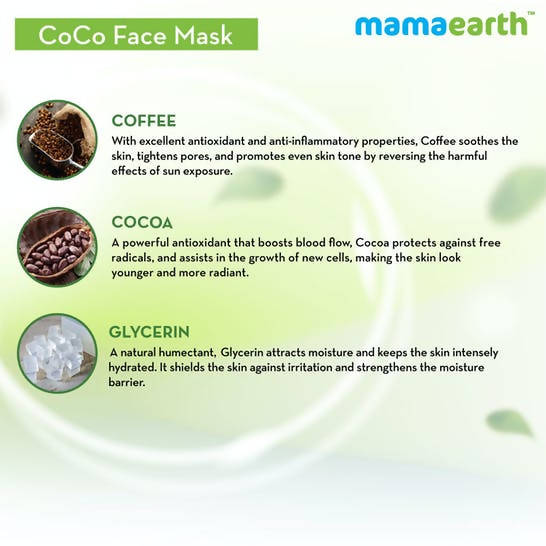 Mamaearth CoCo Face Mask with Coffee & Cocoa for Skin Awakening - 100 gms