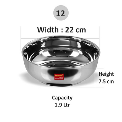 Sumeet No.12 Stainless Steel Encapsulated Bottom Induction