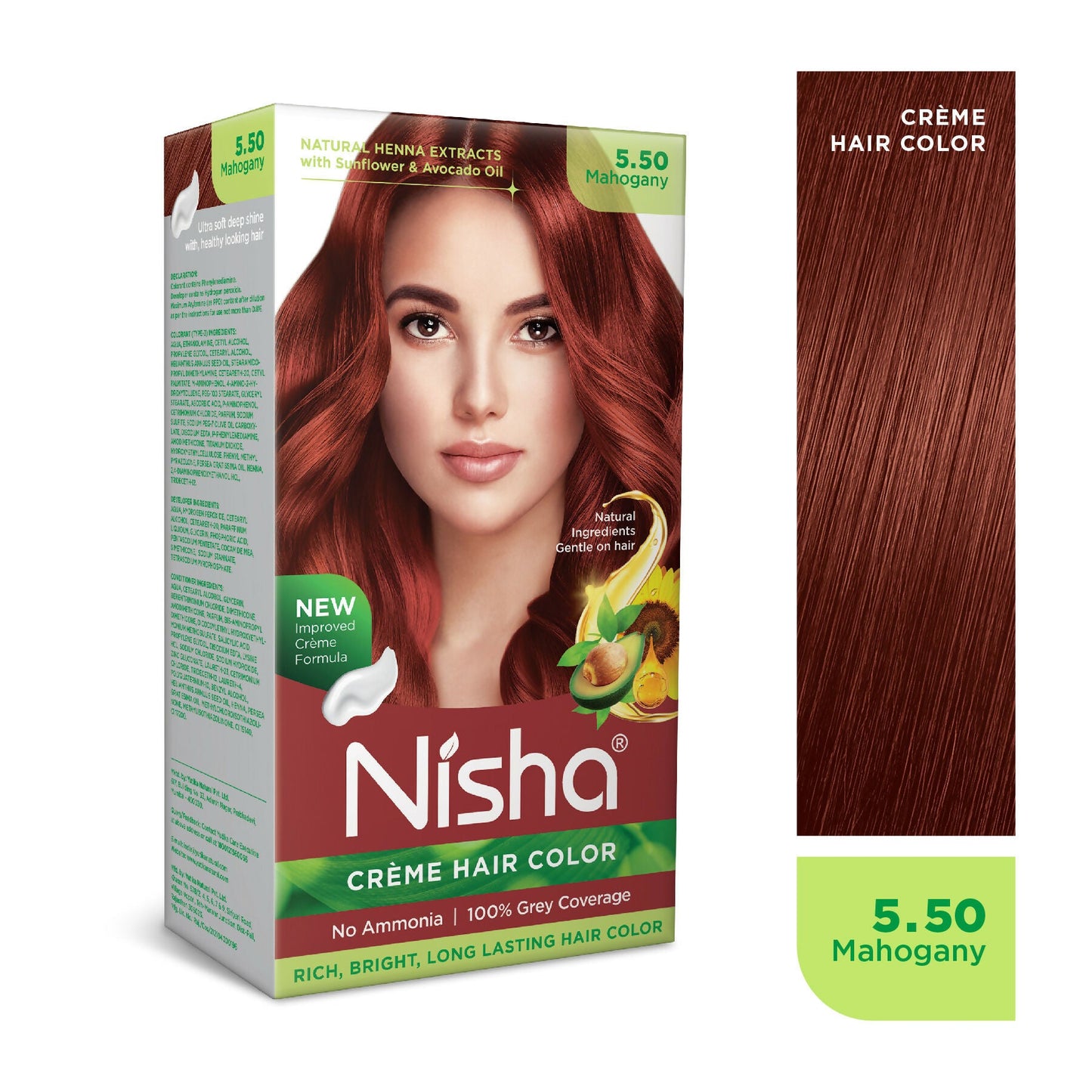 Nisha Creme Hair Color for Women - Mahogany