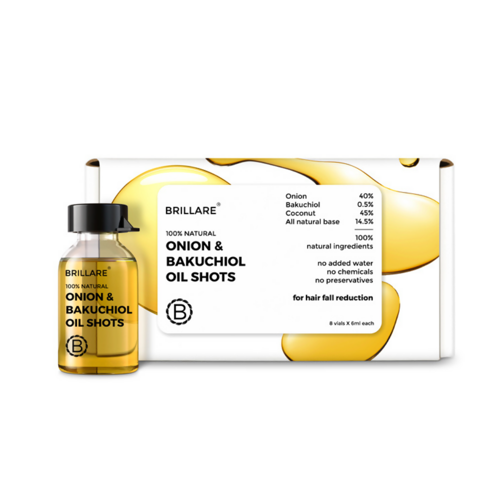 Brillare Onion & Bakuchiol Oil Shots For Hair Fall Reduction