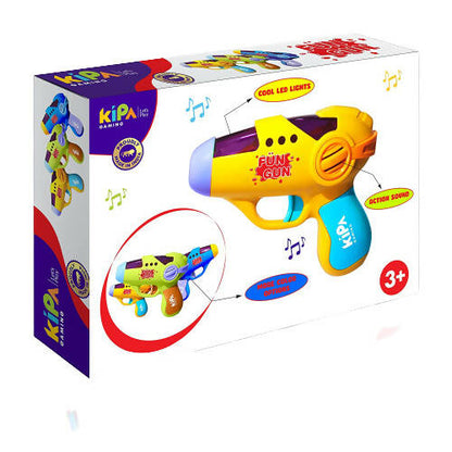 Kipa Gaming Fun Gun Colorful Musical Toy with Flashing LEDs Light and Sound for Boy, Girls and Kids (Pack of 1, Age 3yrs+)- Blue