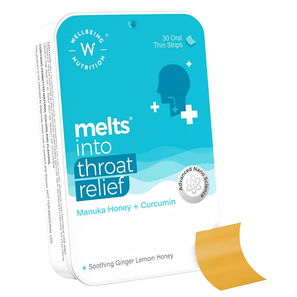 Wellbeing Nutrition Melts instant Throat Relief - 30 strips