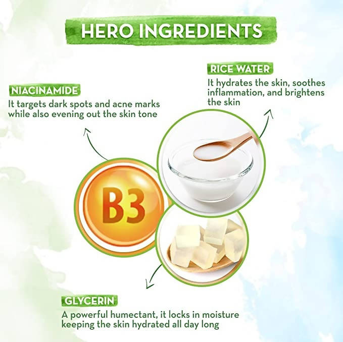 Mamaearth Rice Day Cream With Rice Water & Niacinamide - 50 gms