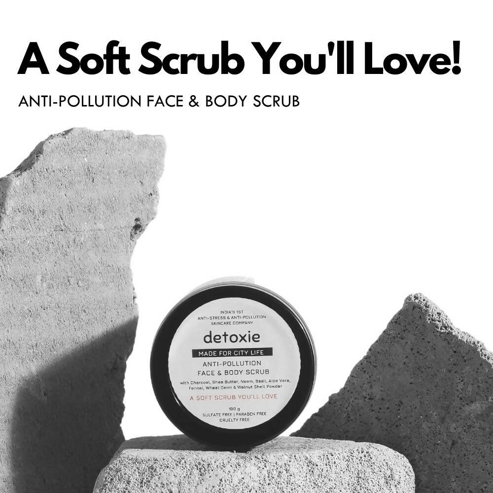 Detoxie Anti-Pollution Face & Body Scrub - 100 gms