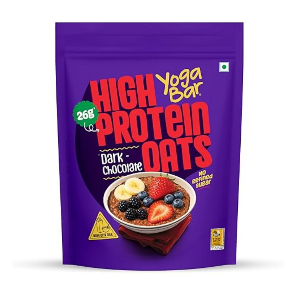 Yoga Bar High Protein Oats - Combo Flavors: Korean Fire, Mum's Masala, Dark Chocolate, Fruit Nuts Seeds, Kesar Pista Kulfi, Banana Creme, Filter Kappi