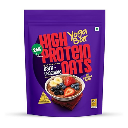 Yoga Bar High Protein Oats - Combo Flavors: Korean Fire, Mum's Masala, Dark Chocolate, Fruit Nuts Seeds, Kesar Pista Kulfi, Banana Creme, Filter Kappi