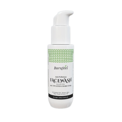 Bornfeel Anti Pollution Face Wash Enriched With Activated Charcoal