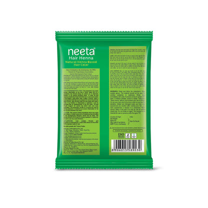Neeta Henna Powder for Hair, Henna-Based Hair Color (Pack of 10) Natural Brown
